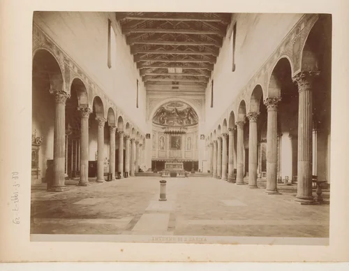 Interieur van de Santa Sabina te Rome by anonymous, book, 1860-1880