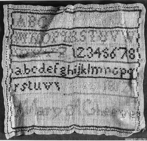 Embroidered sampler by Mary A. Cheever, artwork, 1812