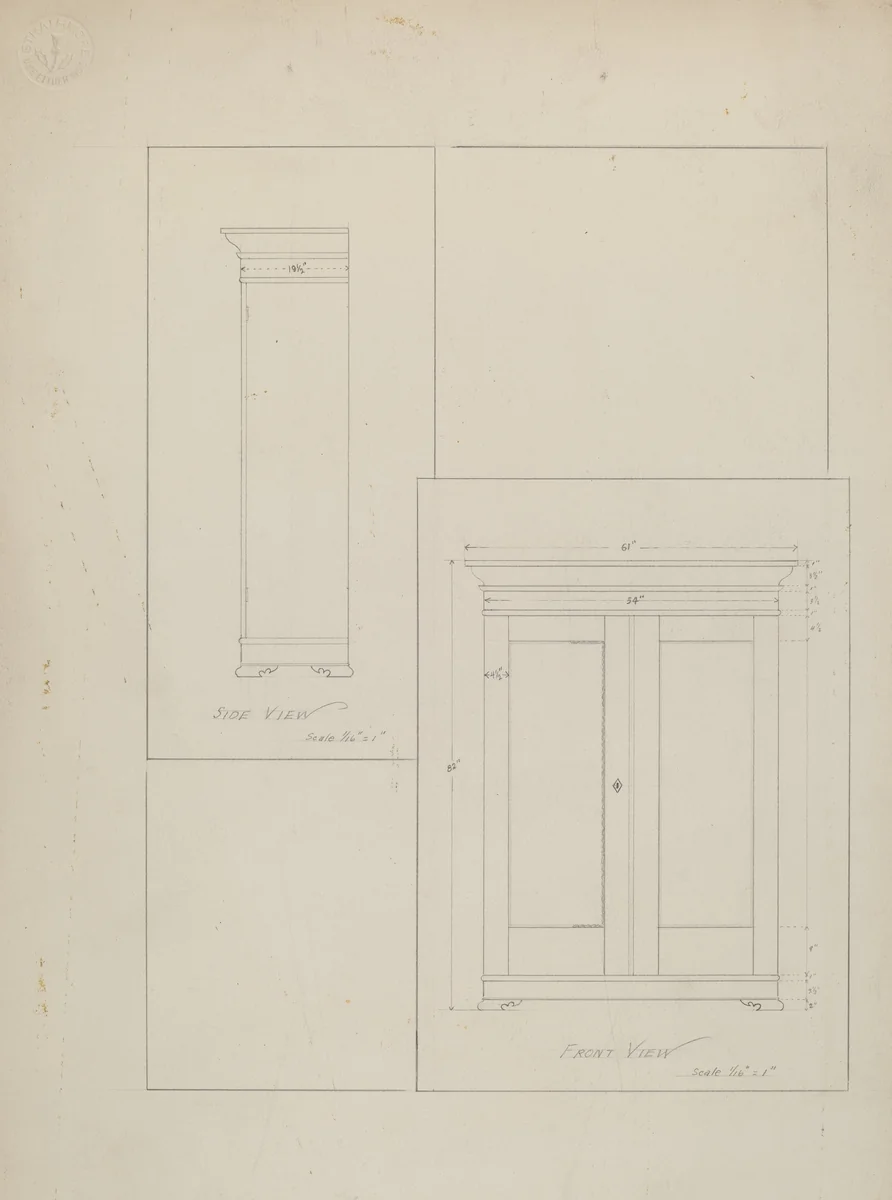 Wardrobe by George Fairbanks, index of american design, 1937