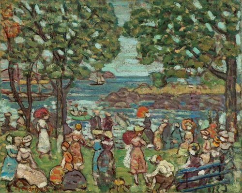 Salem Cove by Maurice Prendergast, painting, 1915-1918
