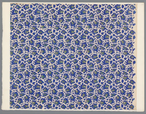 Blad met strooipatroon van hoekige motieven by anonymous, print, 1800-1900