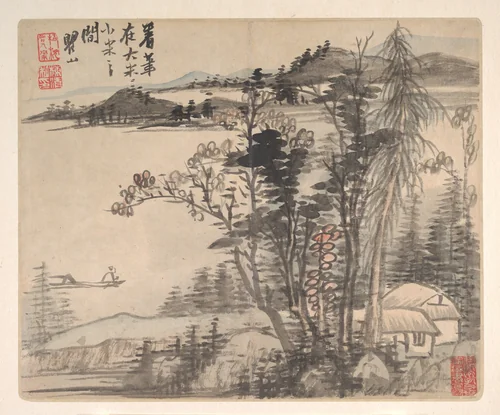 Landscapes after Ancient Masters by Mei Qing, painting, 1693