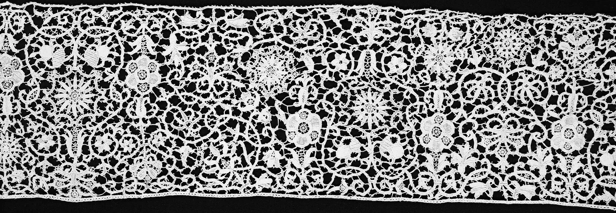 Border by Italy, textile, 1625-1650