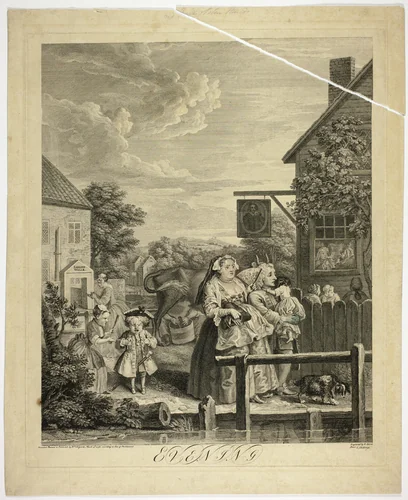 Evening, Plate Three from The Four Times of Day by Bernard Baron, print, 1738