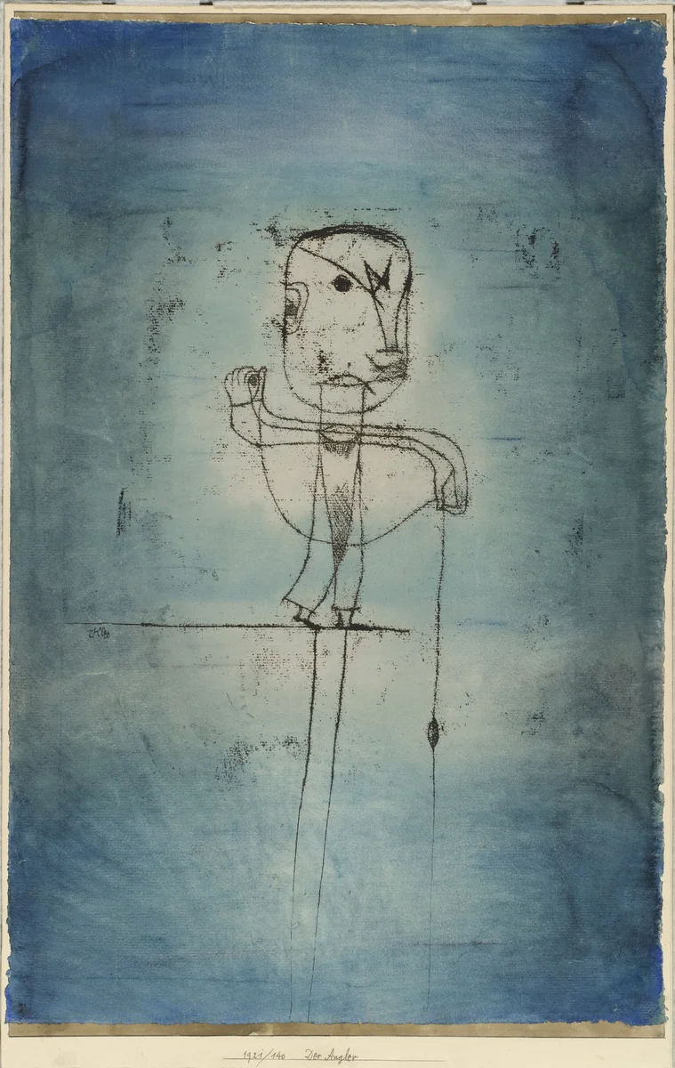 The Angler (Der Angler) by Paul Klee, drawing, 1921
