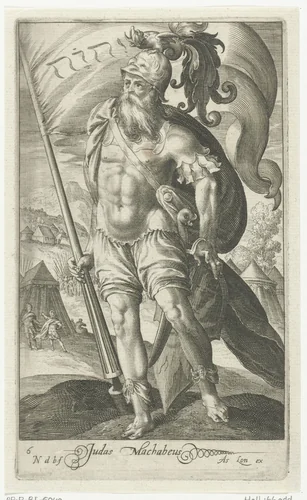 Judas de Makkabeër als legeraanvoerder by Unknown, print, 1581-1656