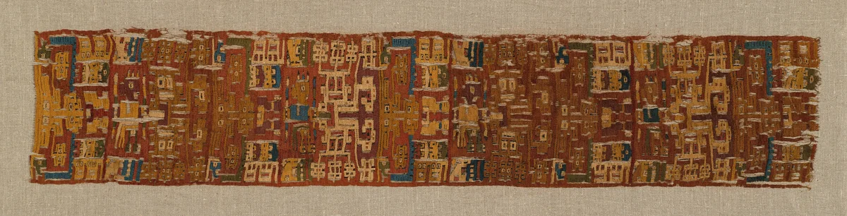 Fragment by Nazca culture, textile, -200-600