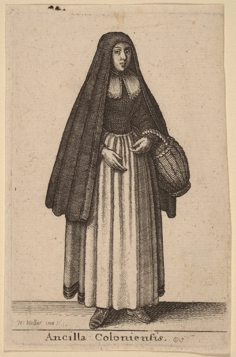 Ancilla Coloniensis by Wenceslaus Hollar, print, 1643