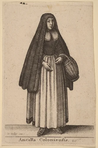 Ancilla Coloniensis by Wenceslaus Hollar, print, 1643