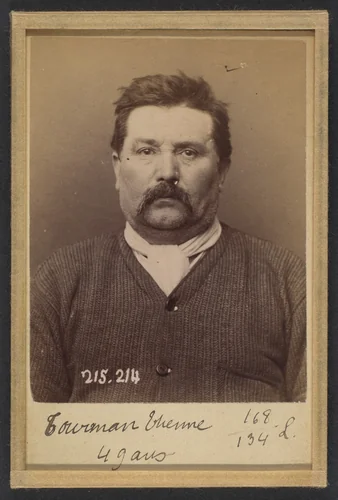 Tournan. Pierre. 49 ans, né à Bouzouville (Moselle). Fabricant de couronnes. Anarchiste. 6/3/94. by Alphonse Bertillon, photograph, 1894