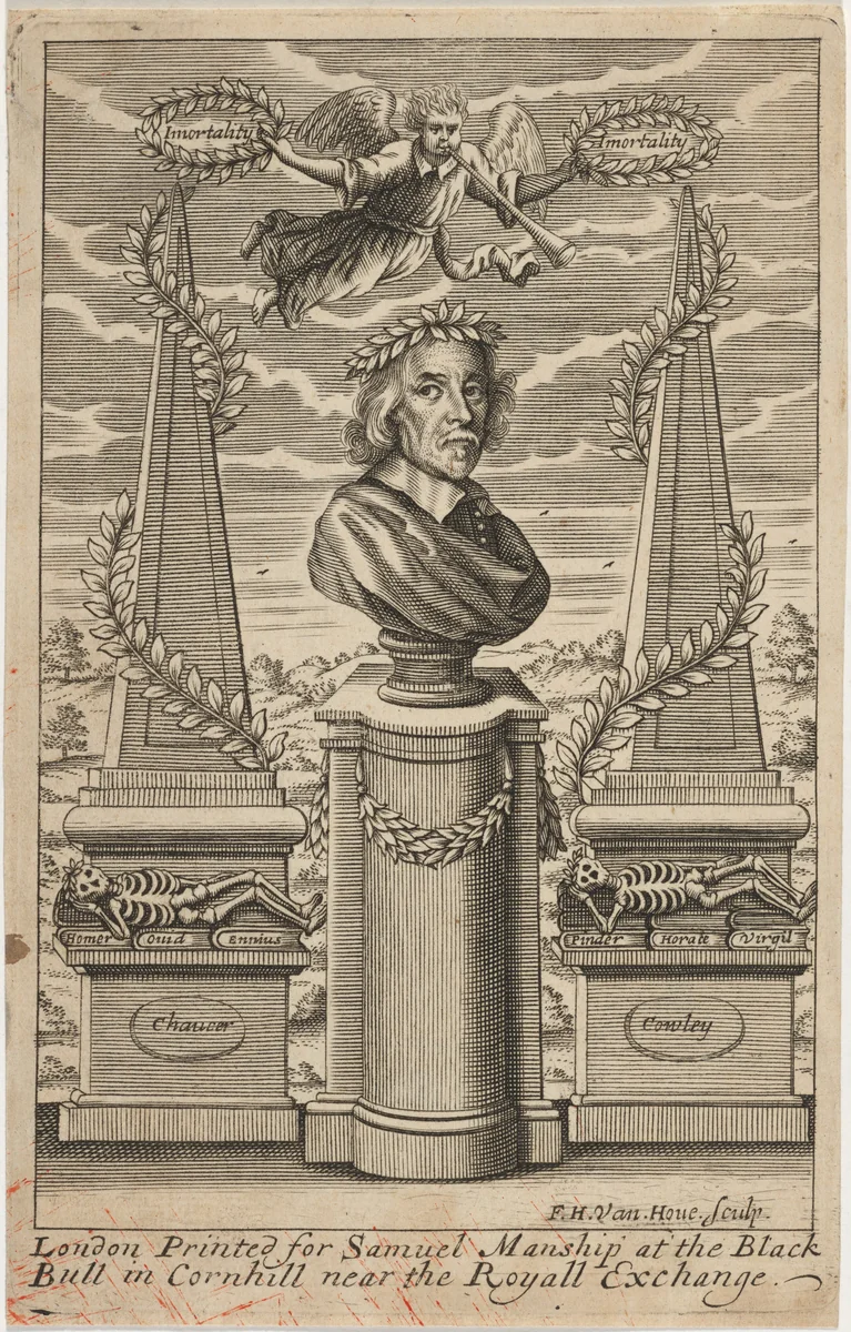 William Winstanley, Poet and Compiler by Frederik Hendrik van den Hove, print, 1687
