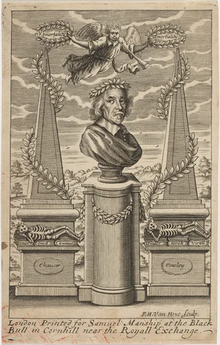 William Winstanley, Poet and Compiler by Frederik Hendrik van den Hove, print, 1687