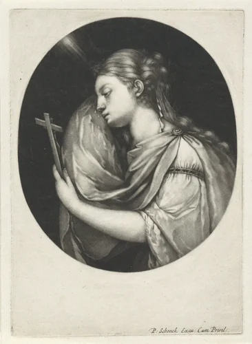 Boetvaardige Maria Magdalena by anonymous, print, 1680-1713