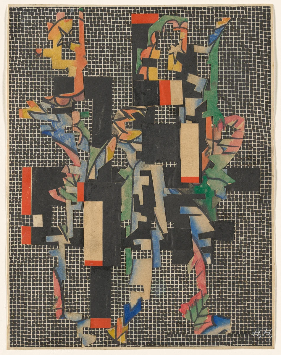 Collage II (On Filet Ground) (Collage II [Auf Filetgrund]) by Hannah Höch, drawing, 1925