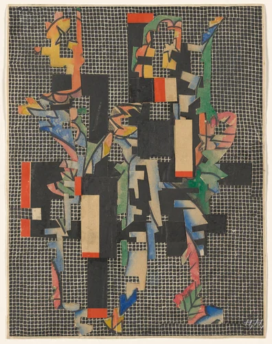 Collage II (On Filet Ground) (Collage II [Auf Filetgrund]) by Hannah Höch, drawing, 1925