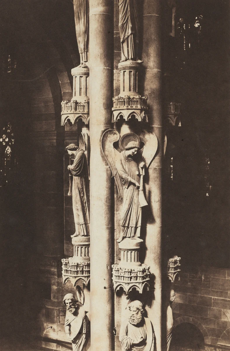 Strasbourg Cathédrale, Pilier de L'Ange (Strasbourg Cathedral, Pillar of the Angel) by Charles David Winter, photograph, 1853-1863