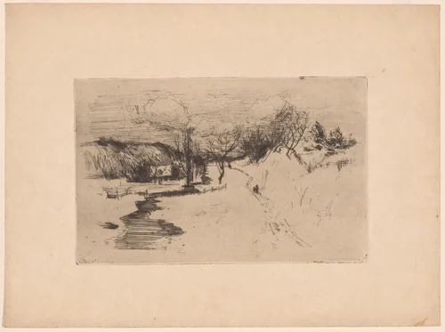 Snow Landscape by John Henry Twachtman, print, 1879-1883