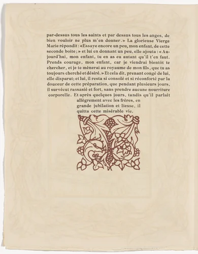 Tailpiece (page 260) from Les Petites Fleurs de St. François (The Little Flowers of St. Francis) by Émile Bernard, illustrated book, 1928