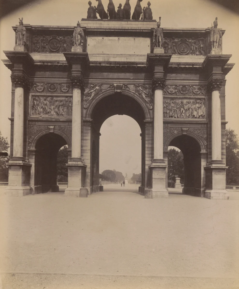 Place du Carrousel, Arc de Triomphe du Carrousel by Eugène Atget, photograph, 1911