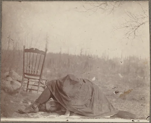 Untitled (Girl in contorted pose) by American 20th Century, photograph, 1900-1920