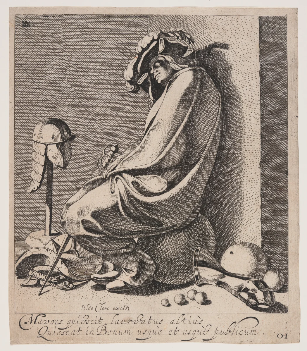 Sleeping Mars by Jacques de Gheyn III, print, 1616-1620