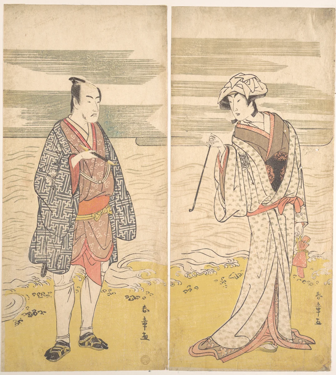 The Fourth Matsumoto Koshiro as a Man Dressed in a Short Kimono by Katsukawa Shunjō, print, 1779
