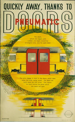 Quickly Away, Thanks To Pneumatic Doors by László Moholy-Nagy, design, 1937