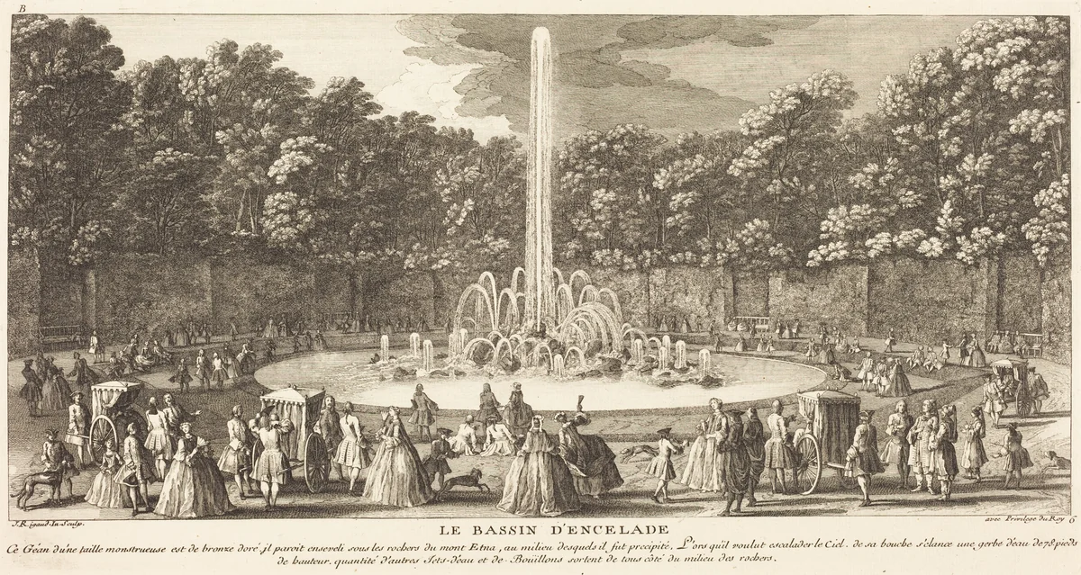 Le Bassin d'Encelade by Jean-Baptiste Rigaud, print, 1681-1812