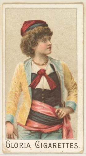 From the series "Sports Girls" (C190), issued by the American Cigarette Company, Ltd., Montreal, to promote Gloria Cigarettes by American Cigarette Company, Ltd., print, 1885-1895