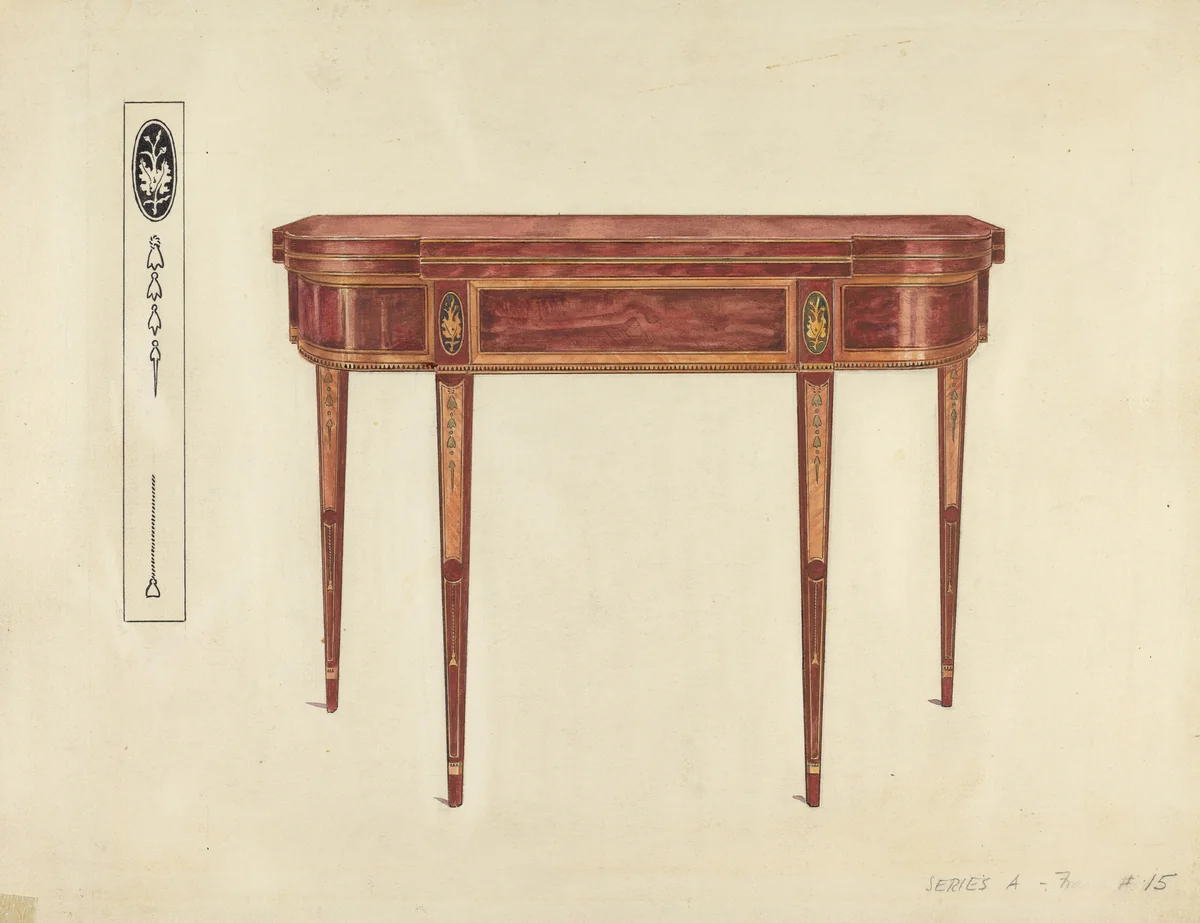 Card Table by Florence Choate, index of american design, 1953