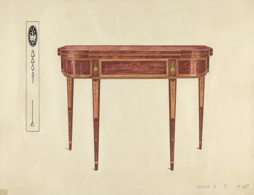 Card Table by Florence Choate, index of american design, 1953