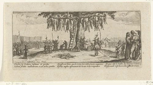 Strafmaatregelen: ophanging by anonymous, print, 1677-1690