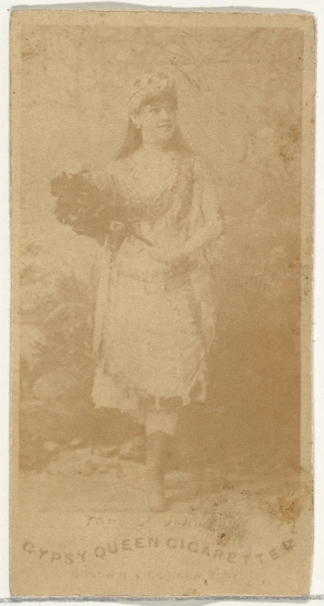 From the Actors and Actresses series (N171) for Gypsy Queen Cigarettes by Goodwin & Company, photograph, 1886-1890