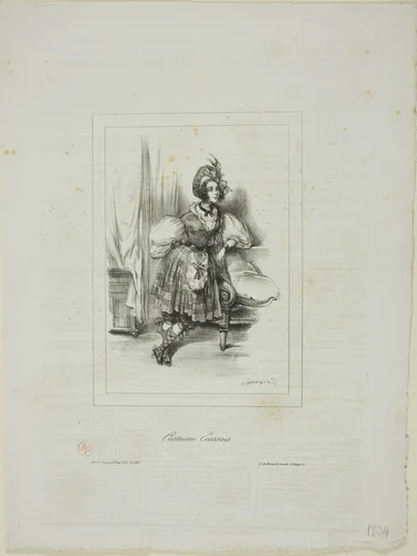 Costume Écossais by Paul Gavarni, print, 1834