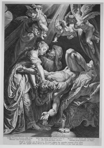 Judith Beheading Holofernes by Cornelis Galle, print, 1590-1650