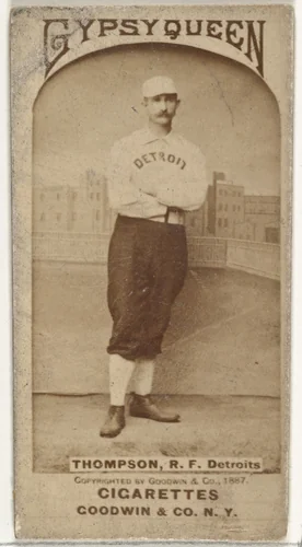Samuel Luther "Sam" Thompson, Right Field, Detroit Wolverines, from the Old Judge series (N172) for Old Judge Cigarettes by Goodwin & Company, photograph, 1887