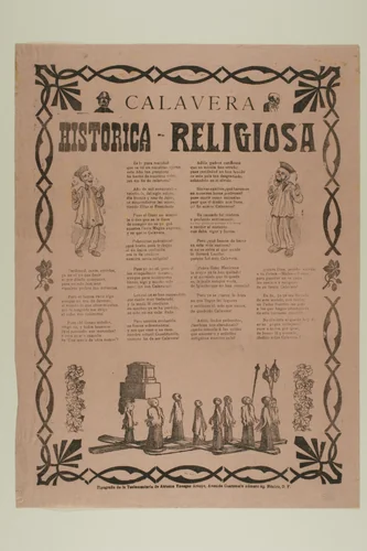 Calavera: Historica-Religiosa (Calavera: Historic-Religious) by José Guadalupe Posada, print, 1871-1913
