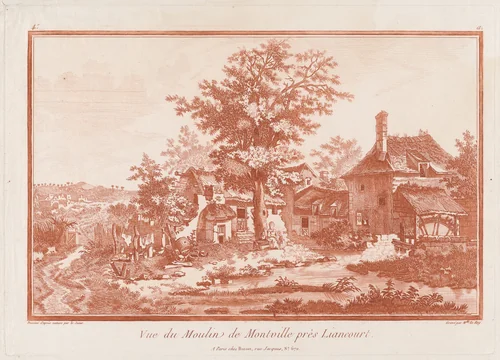 Four Landscapes after Le Sueur by Louis Le Sueur, print, 1767-1777