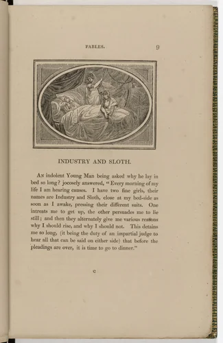Headpiece (page 9) from The Fables of Aesop by Thomas Bewick, illustrated book, 1818