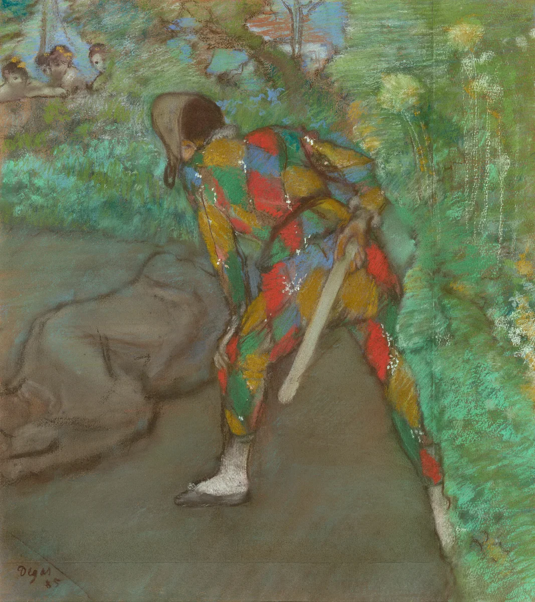 Harlequin by Edgar Degas, drawing, 1885