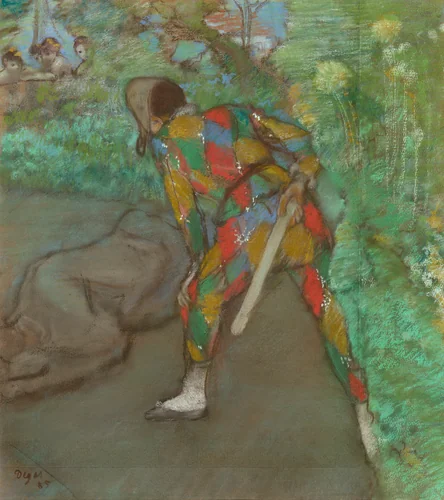 Harlequin by Edgar Degas, drawing, 1885