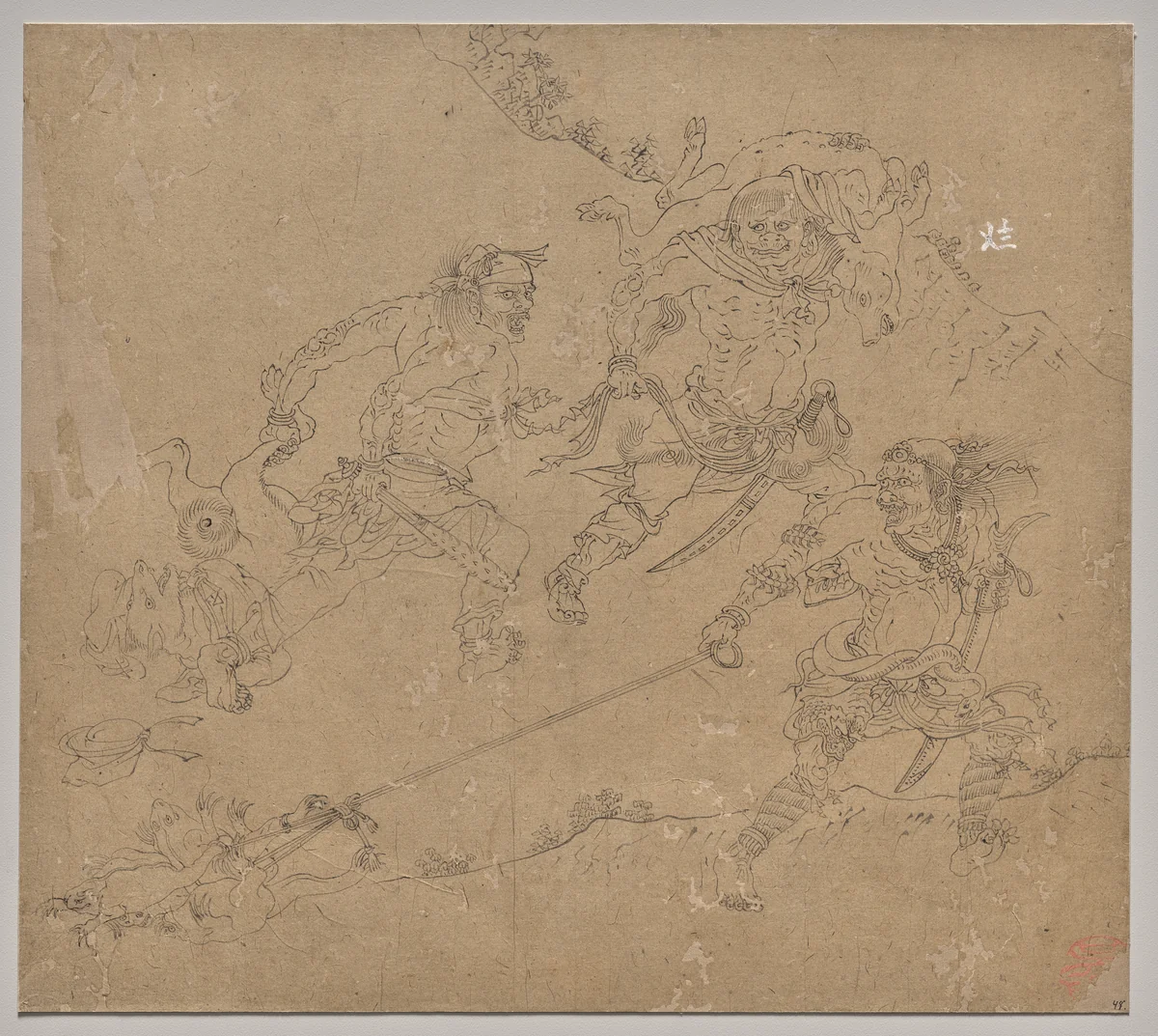 Album of Daoist and Buddhist Themes: Search the Mountain: Leaf 48 by Unknown, painting, 1200-1299