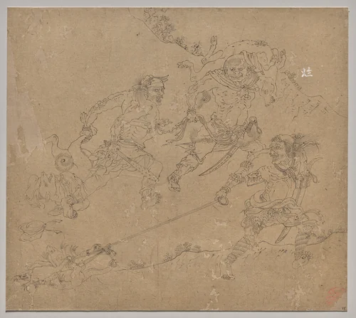 Album of Daoist and Buddhist Themes: Search the Mountain: Leaf 48 by Unknown, painting, 1200-1299