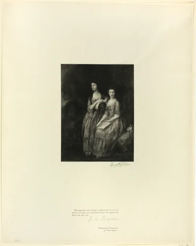 The Sisters: Mrs. Sheridan and Mrs. Tickell, from Old English Masters by Timothy Cole, print, 1897