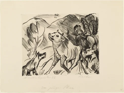 The Young Bull (Der junge Stier) by Paul Kleinschmidt, print, 1922