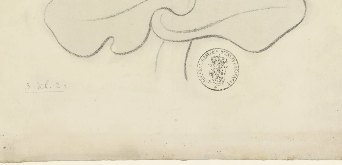 Bladornament by anonymous, drawing, 1700-1900