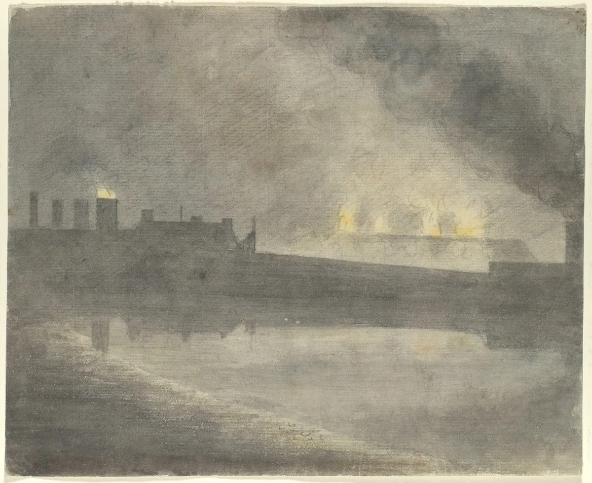 Foundry at Canon, Herefordshire by John Baptist Malchair, drawing, 1792