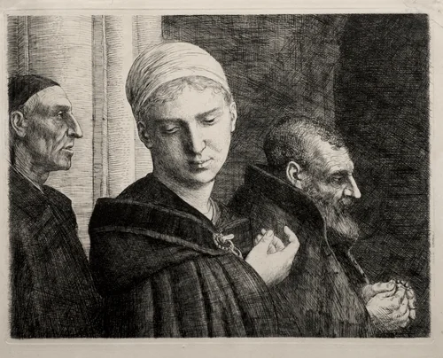 The Baptism by Alphonse Legros, print, 1870