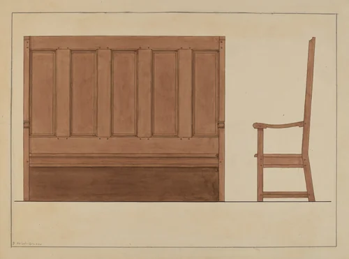 Settee by B. Holst-Grubbe, index of american design, 1936