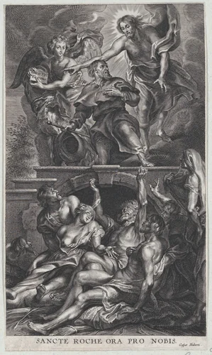 Saint Roch by anonymous, print, 1700-1729